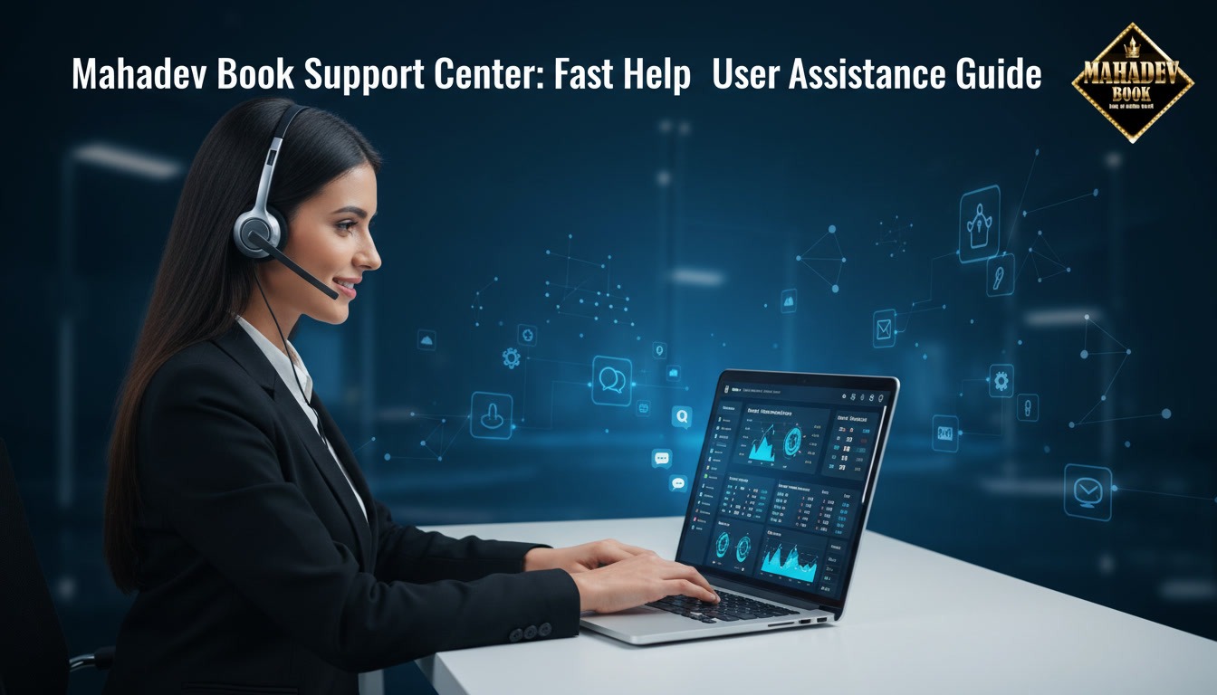 Mahadev Book Support Center dashboard showing fast customer help, live assistance options, and user support features for quick issue resolution on the Mahadev Book platform.