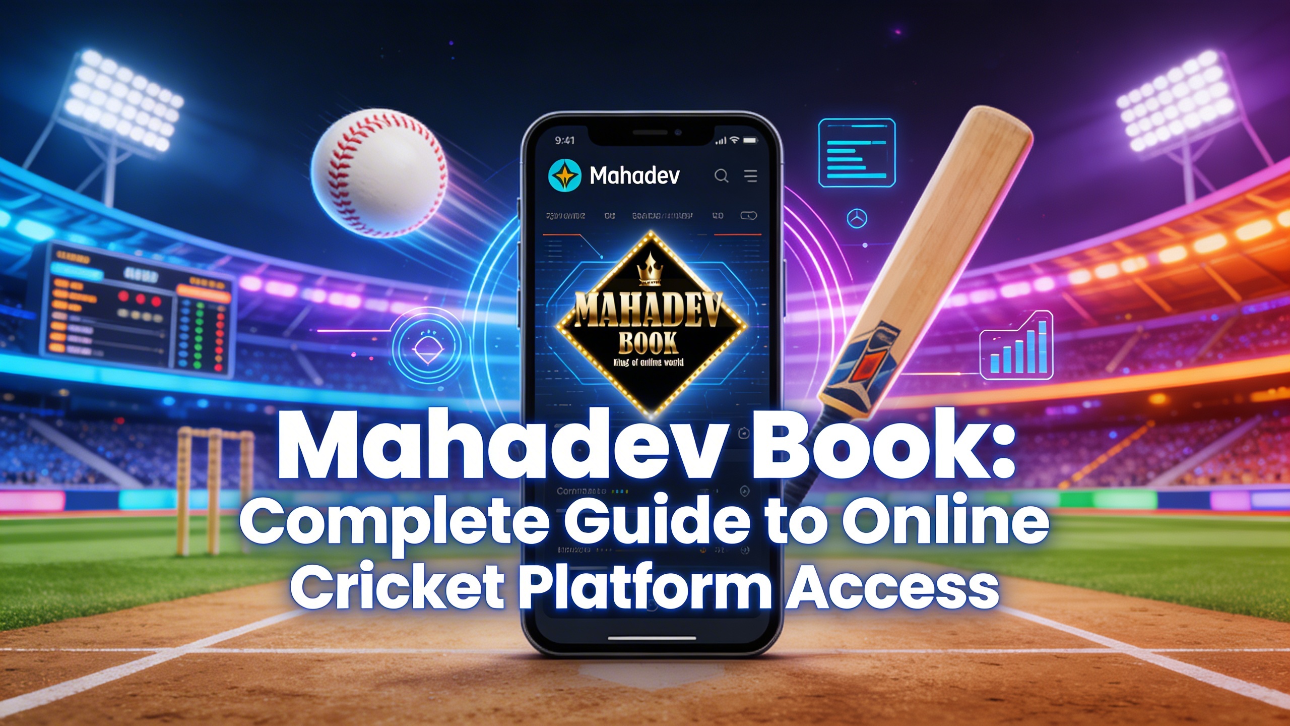Mahadev Book Guide showing step-by-step instructions to access the Mahadev App safely, with a secure login screen displayed on a smartphone and user-friendly navigation interface.
